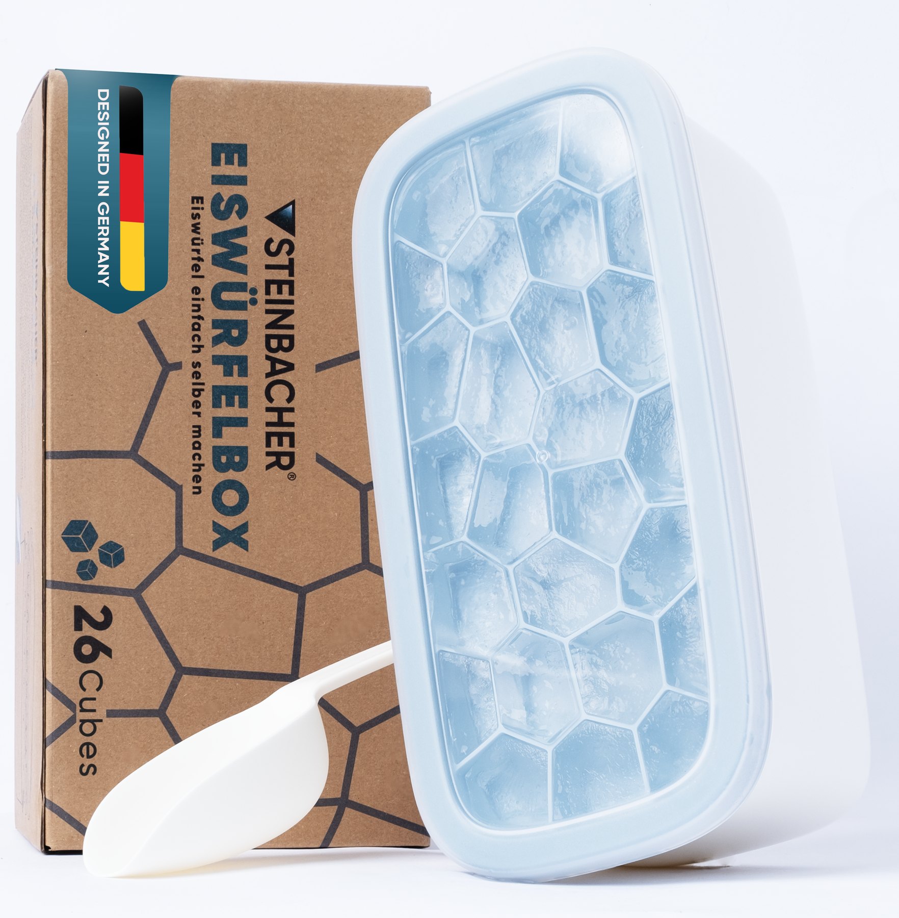 STEINBACHER Eiswürfelbox-Set mit Eiswürfelform und Aufbewahrungsbox in Arctic Blue